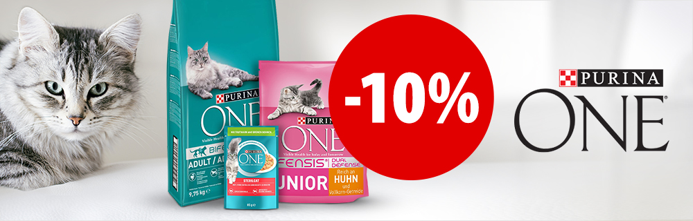 10% Rabatt auf Purina One Katzenfutter